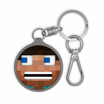 Steve Minecraft Custom Keyring Tag Keychain Acrylic With TPU Cover