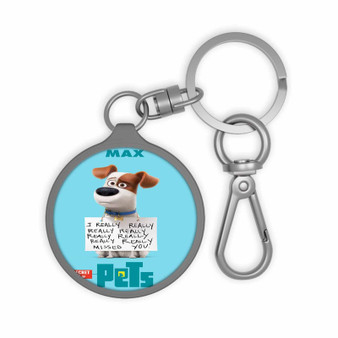 The Secret Life of Pets Max Custom Keyring Tag Keychain Acrylic With TPU Cover