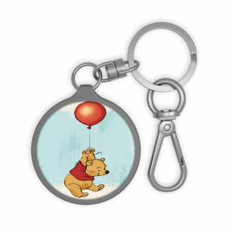 Winnie The Pooh With Ballon Disney Custom Keyring Tag Keychain Acrylic With TPU Cover
