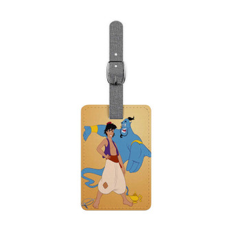 Aladdin and the Genie Disney Custom Polyester Saffiano Rectangle White Luggage Tag Card Insert