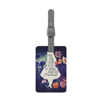 Alice in Wonderland Quotes Custom Polyester Saffiano Rectangle White Luggage Tag Card Insert
