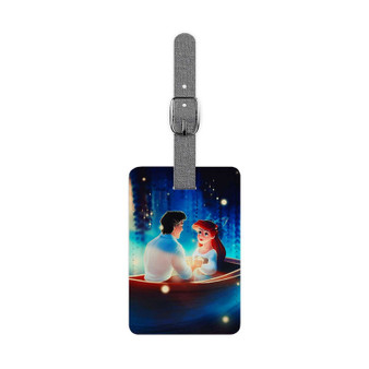 Ariel and Eric Disney Custom Polyester Saffiano Rectangle White Luggage Tag Card Insert