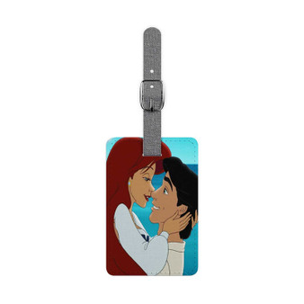 Ariel and Eric Love Disney Custom Polyester Saffiano Rectangle White Luggage Tag Card Insert
