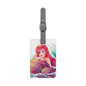 Ariel Disney The Little Mermaid Custom Polyester Saffiano Rectangle White Luggage Tag Card Insert