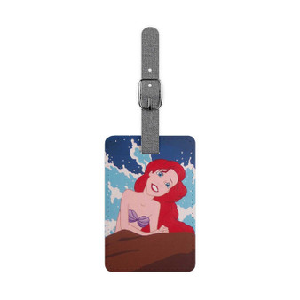 Ariel The Little Mermaid Disney Arts Custom Polyester Saffiano Rectangle White Luggage Tag Card Insert