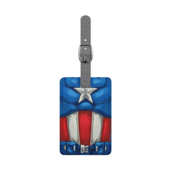 Captain America Body Custom Polyester Saffiano Rectangle White Luggage Tag Card Insert