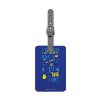 Disney Dory Quotes Custom Polyester Saffiano Rectangle White Luggage Tag Card Insert
