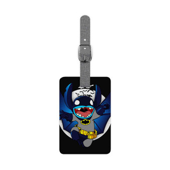 Disney Stitch as Batman Custom Polyester Saffiano Rectangle White Luggage Tag Card Insert