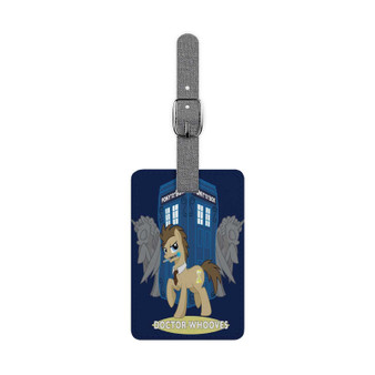 Doctor Whooves My Little Pony Custom Polyester Saffiano Rectangle White Luggage Tag Card Insert