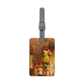 Enjoy Nick WIlde Zootopia Custom Polyester Saffiano Rectangle White Luggage Tag Card Insert