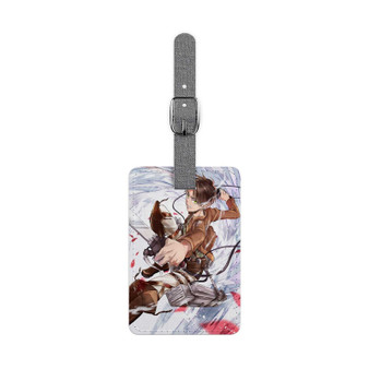 Ereb Jaeger Attack on Titan Custom Polyester Saffiano Rectangle White Luggage Tag Card Insert