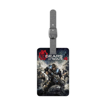Gears of War Custom Polyester Saffiano Rectangle White Luggage Tag Card Insert