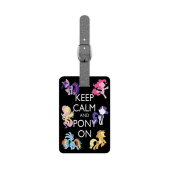 Keep Calm and Pony On My Little Pony Custom Polyester Saffiano Rectangle White Luggage Tag Card Insert