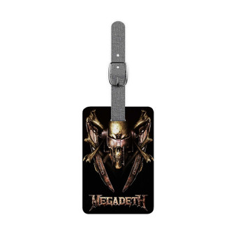 Megadeth Custom Polyester Saffiano Rectangle White Luggage Tag Card Insert