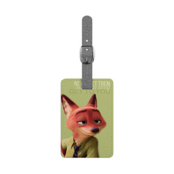 Nick Wilde Quote Custom Polyester Saffiano Rectangle White Luggage Tag Card Insert