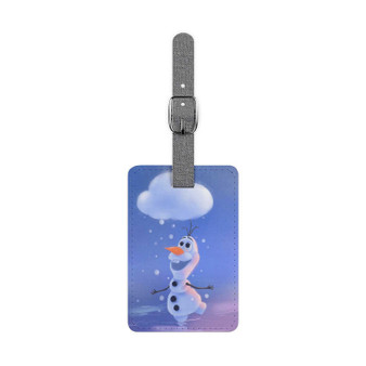 Olaf Disney Frozen Custom Polyester Saffiano Rectangle White Luggage Tag Card Insert