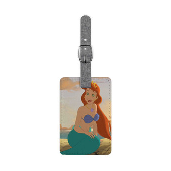 Princess Ariel The Little Mermaid Custom Polyester Saffiano Rectangle White Luggage Tag Card Insert