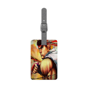 Ryu Ultra Super Street Fighter IV Custom Polyester Saffiano Rectangle White Luggage Tag Card Insert
