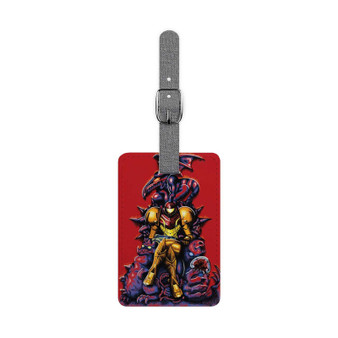 Samus Metroid Custom Polyester Saffiano Rectangle White Luggage Tag Card Insert