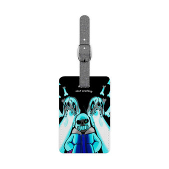 Sans Undertale Art Custom Polyester Saffiano Rectangle White Luggage Tag Card Insert