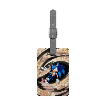 Sonic The Hedgehog Arts Custom Polyester Saffiano Rectangle White Luggage Tag Card Insert