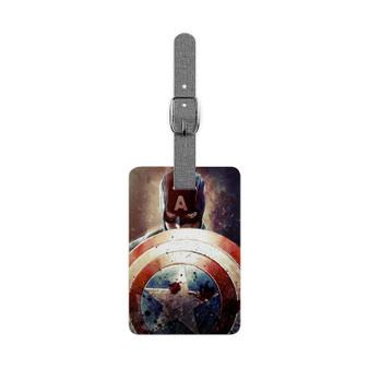 Steve Rogers Captain America Custom Polyester Saffiano Rectangle White Luggage Tag Card Insert