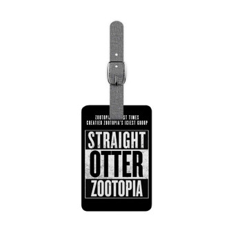 Straight Otter Zootopia Custom Polyester Saffiano Rectangle White Luggage Tag Card Insert