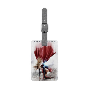 Supergirl Arts Custom Polyester Saffiano Rectangle White Luggage Tag Card Insert