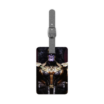 Thanos Marvel Villains Custom Polyester Saffiano Rectangle White Luggage Tag Card Insert