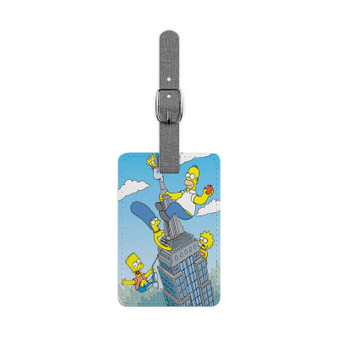 The City of New York vs Homer Simpson Custom Polyester Saffiano Rectangle White Luggage Tag Card Insert
