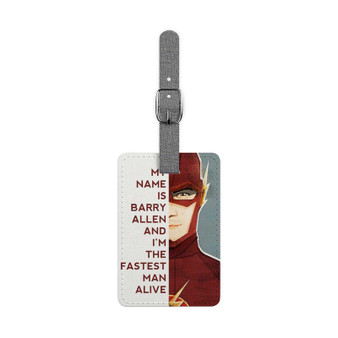 The Flash Quotes Custom Polyester Saffiano Rectangle White Luggage Tag Card Insert