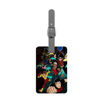 The Team Young Justice Custom Polyester Saffiano Rectangle White Luggage Tag Card Insert