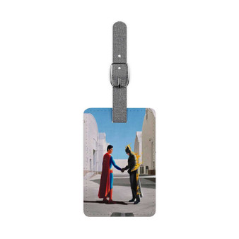Wish You Were Here Pink Floyd Batman Superman Custom Polyester Saffiano Rectangle White Luggage Tag Card Insert