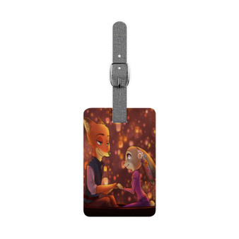 Zootopia as Tangled Disney Custom Polyester Saffiano Rectangle White Luggage Tag Card Insert