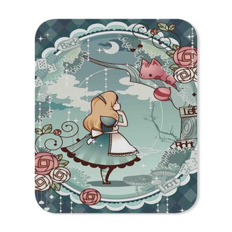 Alice in Wonderland Disney Art Custom Mouse Pad Gaming Rubber Backing