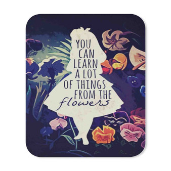 Alice in Wonderland Quotes Custom Mouse Pad Gaming Rubber Backing