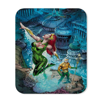 Aquaman and Mera DC Comics Custom Mouse Pad Gaming Rubber Backing