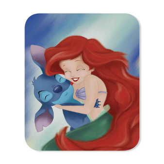 Ariel and Stitch Disney Custom Mouse Pad Gaming Rubber Backing