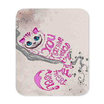 Cat Cheshire Alice in Wonderland Quotes Custom Mouse Pad Gaming Rubber Backing