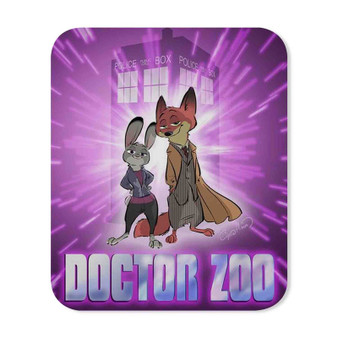 Doctor Who Zootopia Disney Custom Mouse Pad Gaming Rubber Backing