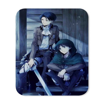 Levi and Eren Attack On Titan Custom Mouse Pad Gaming Rubber Backing