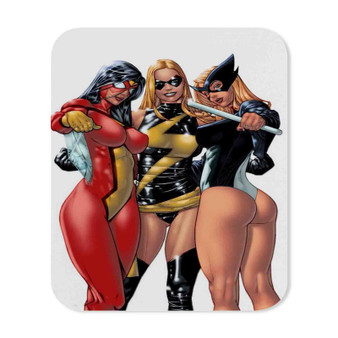 Sexy Girls Marvel Custom Mouse Pad Gaming Rubber Backing