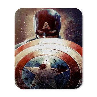 Steve Rogers Captain America Custom Mouse Pad Gaming Rubber Backing