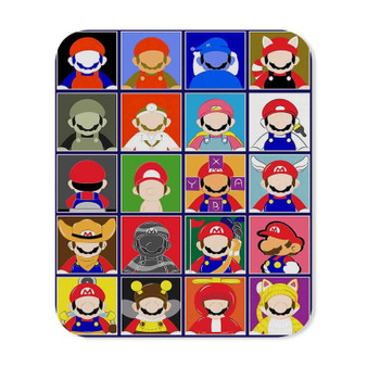 Super Mario No Face Custom Mouse Pad Gaming Rubber Backing
