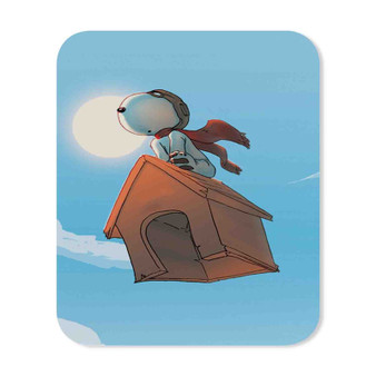 The Peanuts Snoopy Flying Custom Mouse Pad Gaming Rubber Backing