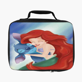 Ariel and Stitch Disney Custom Lunch Bag Fully Lined and Insulated for Adult and Kids