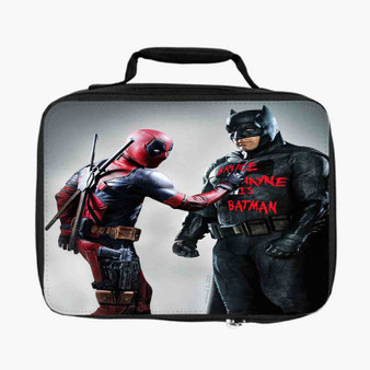 Batman and Deadpool Custom Lunch Bag Fully Lined and Insulated for Adult and Kids