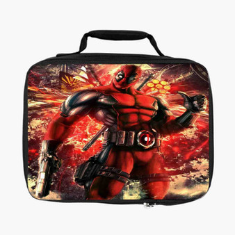 Deadpool Marvel Superhero Custom Lunch Bag Fully Lined and Insulated for Adult and Kids