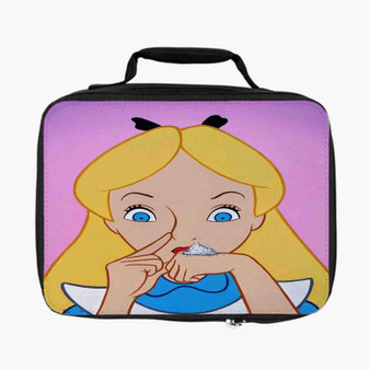 Disney Alice in Wonderland Drugs Custom Lunch Bag Fully Lined and Insulated for Adult and Kids