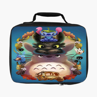 Disney Stitch Toothless Totoro Studio Ghibli Custom Lunch Bag Fully Lined and Insulated for Adult and Kids
